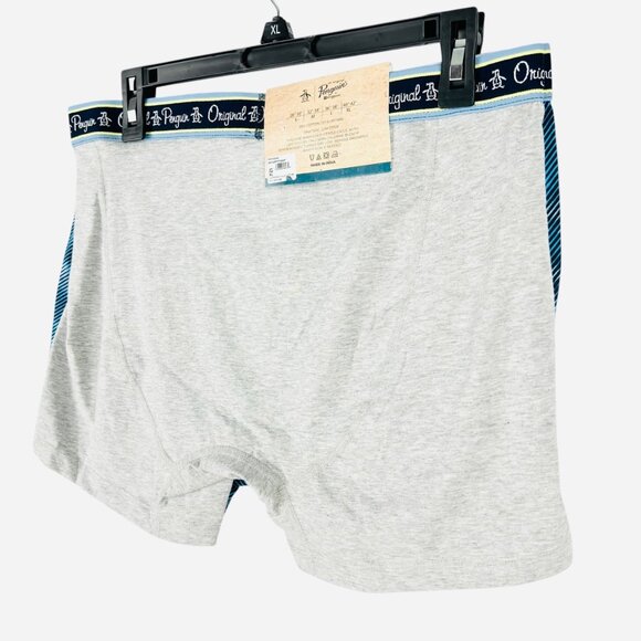 Original Penguin Men's Blue Grey 2-Pack Cotton Stretch Boxer Briefs Size XL NWT - Picture 4 of 7